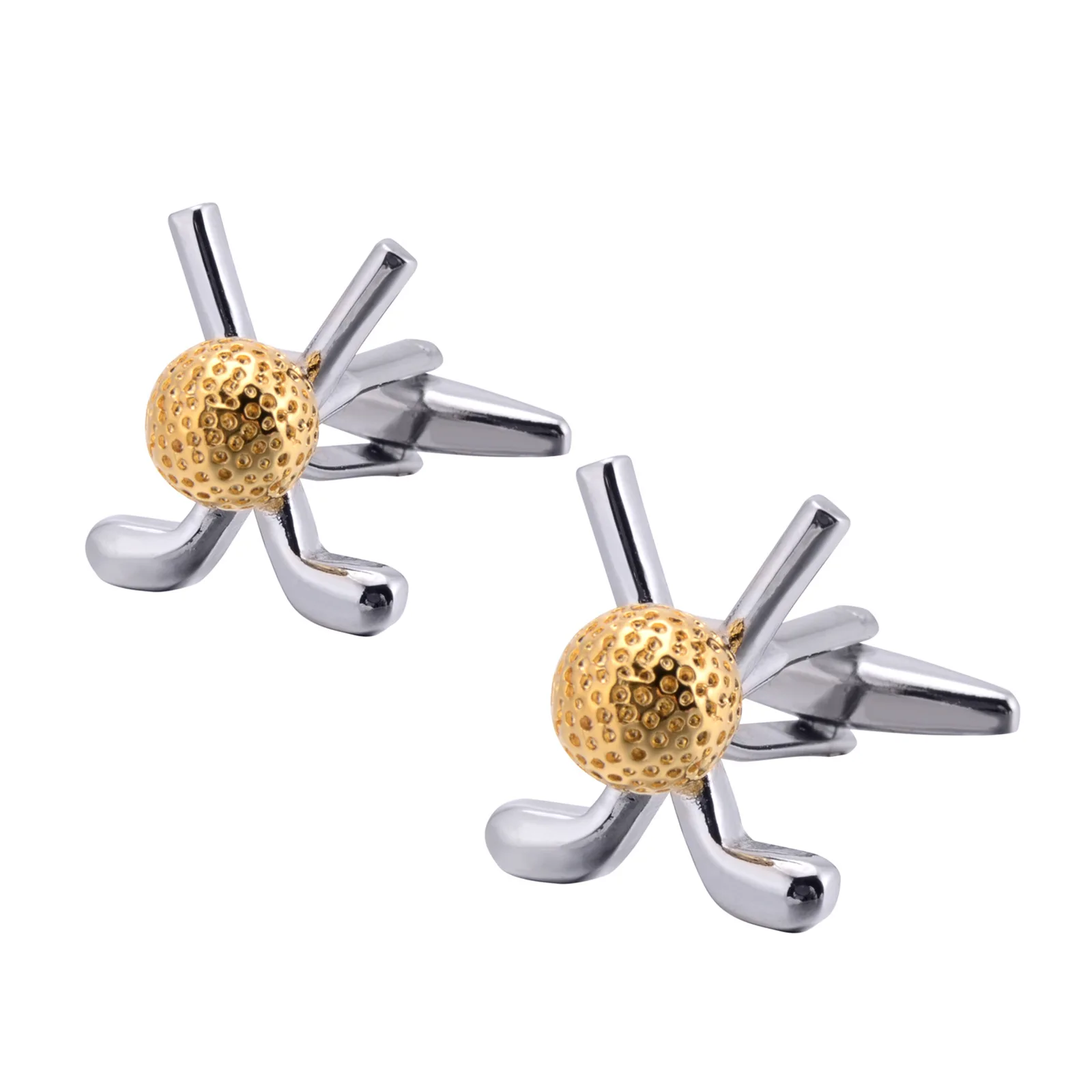 

Золотые и двухцветные запонки для гольф-клубов, французская рубашка, аксессуары, пуговицы, мужские подарки, высококачественные запонки для ...