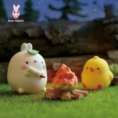 Molang кролик Кемпинг Набор фигурок игрушки Южная Корея экшн-модель подарок на день