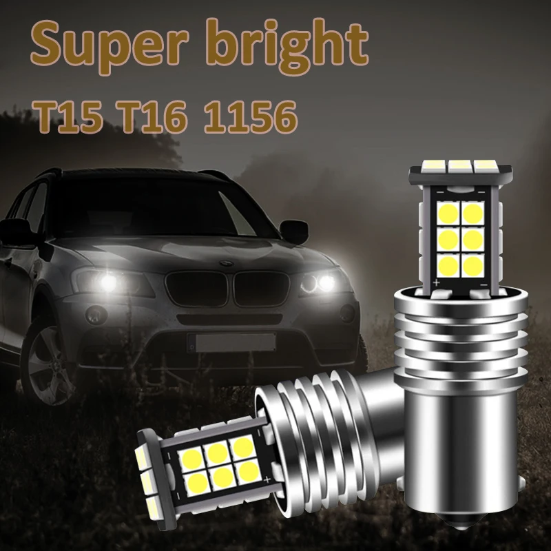 T15 W16W светодиодный T20 7440 лампы 3030 24SMD Canbus 1156 BAU15S BA15S светодиодный лампы для автомобиля фонарь стоп-сигнала поворота сигнальные огни супер яркий 12V