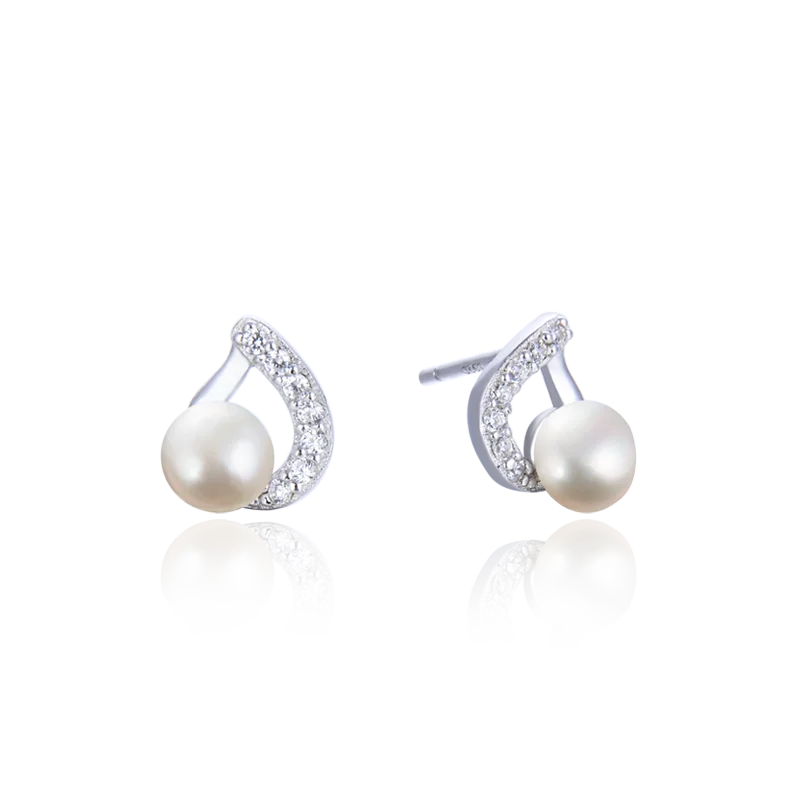 

Женские серьги-гвоздики из серебра 925 пробы, с жемчугом