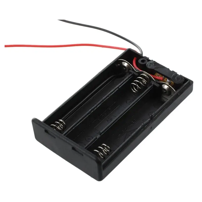 2 шт. 3 x AAA 4 5 V Чехол держатель для батареи коробка Проводная вкл/выкл