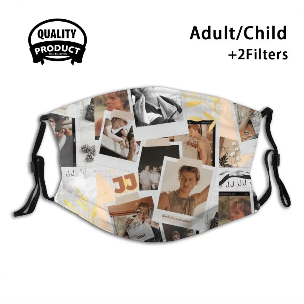 

Jj Rudy Pankow эстетические внешние банки коллаж многоразовая маска для рта фильтр крутые Забавные Маски Чейз Стокс внешние банки Джон б