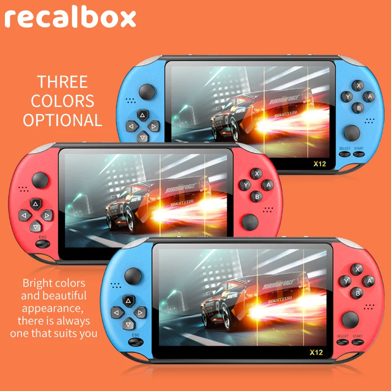 

Powkiddy X12 Pro Video Game Retro Consoles Portatil Handheld Game Players 2000 Games 5.1 Inch Screen