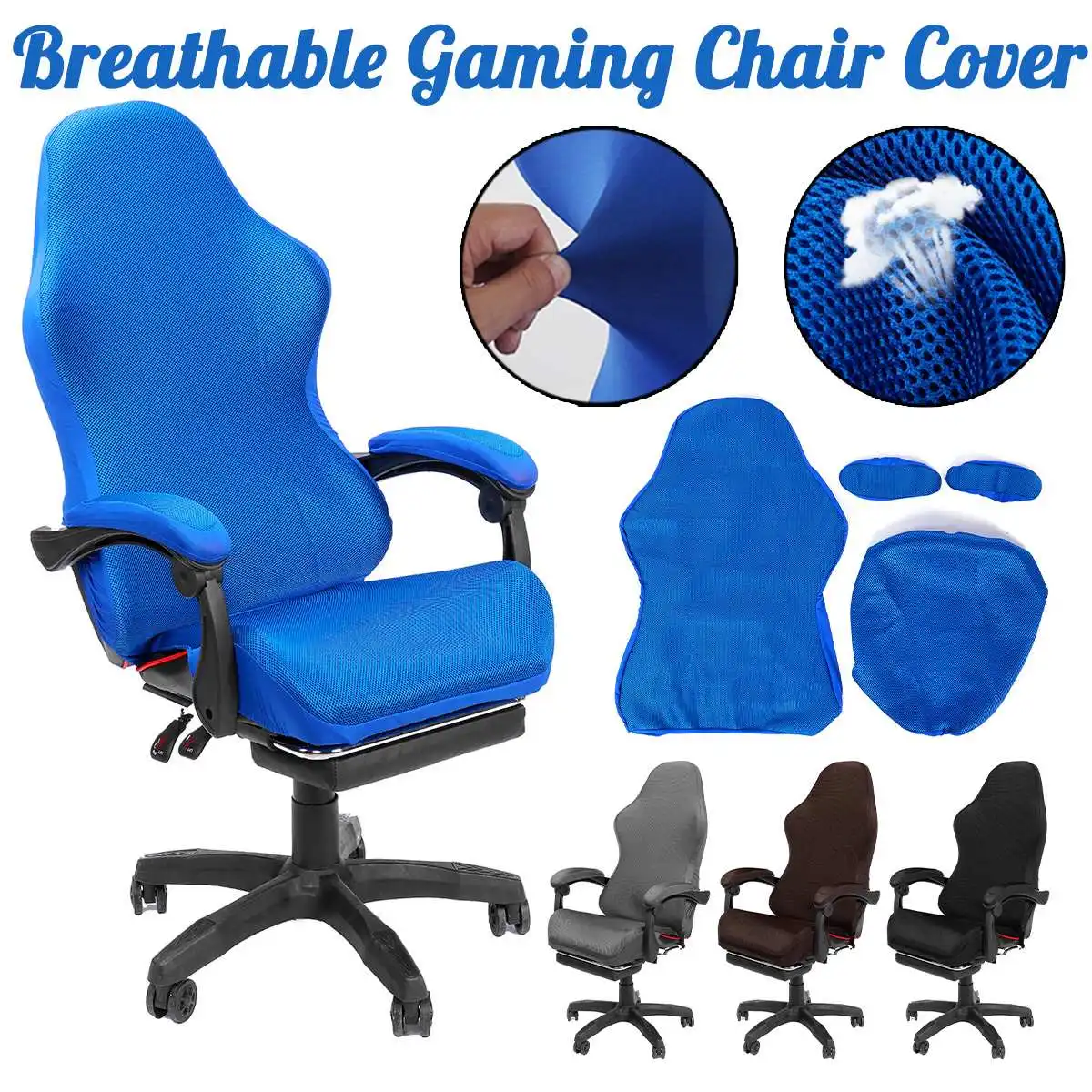 

1 Set Gaming Chair Cover Spandex Office Chair Cover Elastic Armchair Seat Covers for Computer Chairs Slipcovers housse de chaise