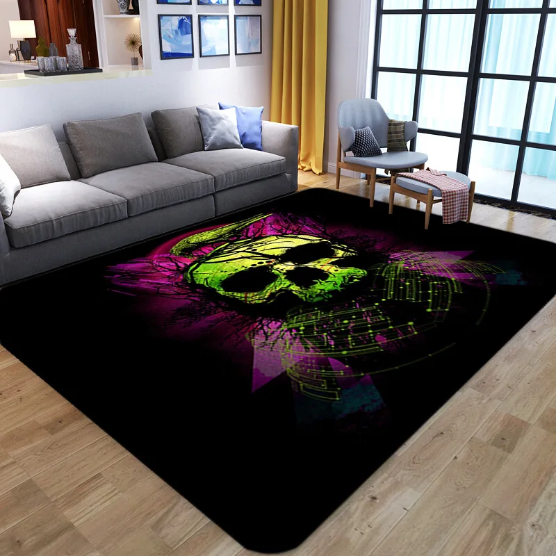 

Colour Skull Halloween Area Rugs abstract Skulls 3D printing Carpets for Living room bedroom decorate Floor Mats Home Big Carpet