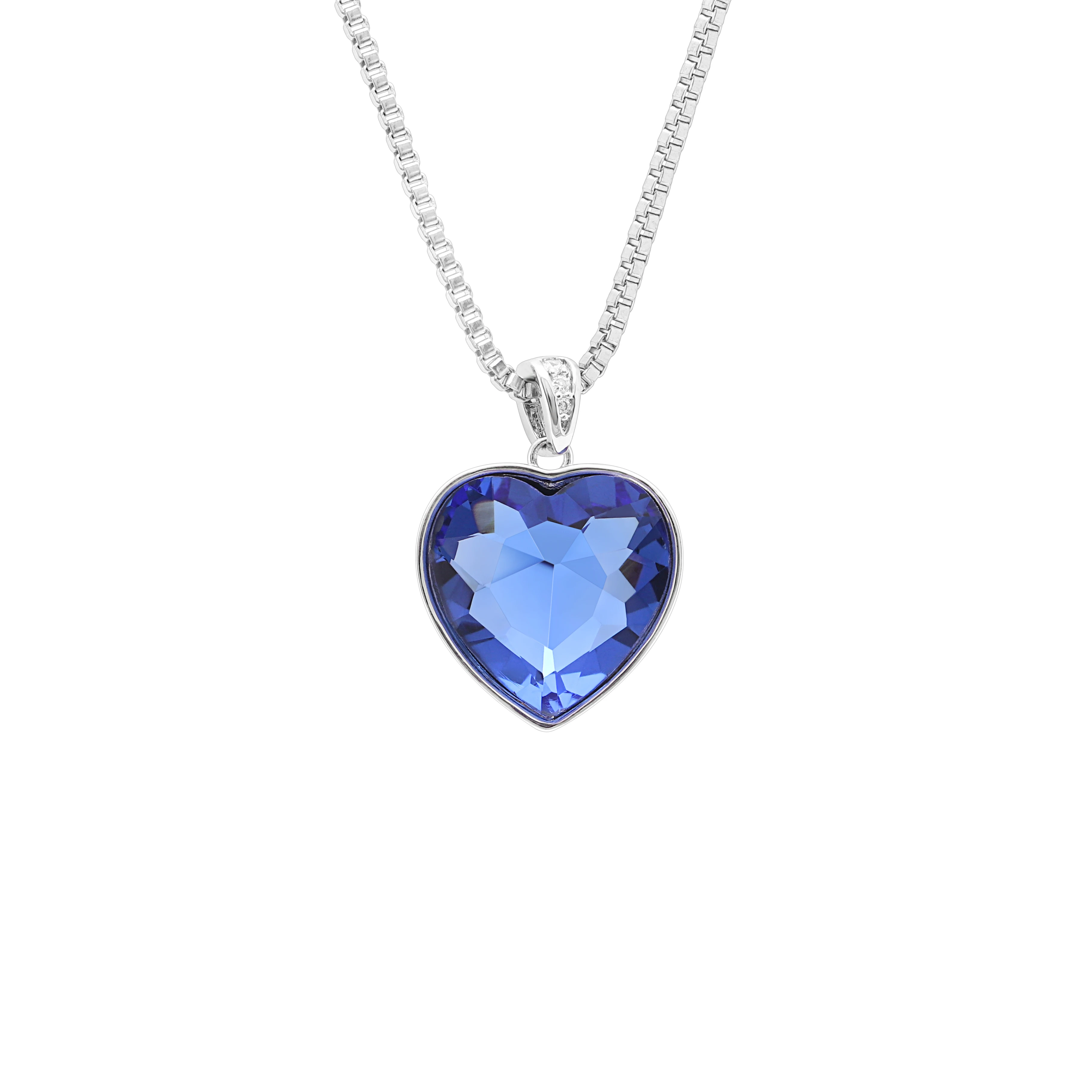 

Sea Heart Blue Zircon Necklace Ladies' Party Necklace Jewelry