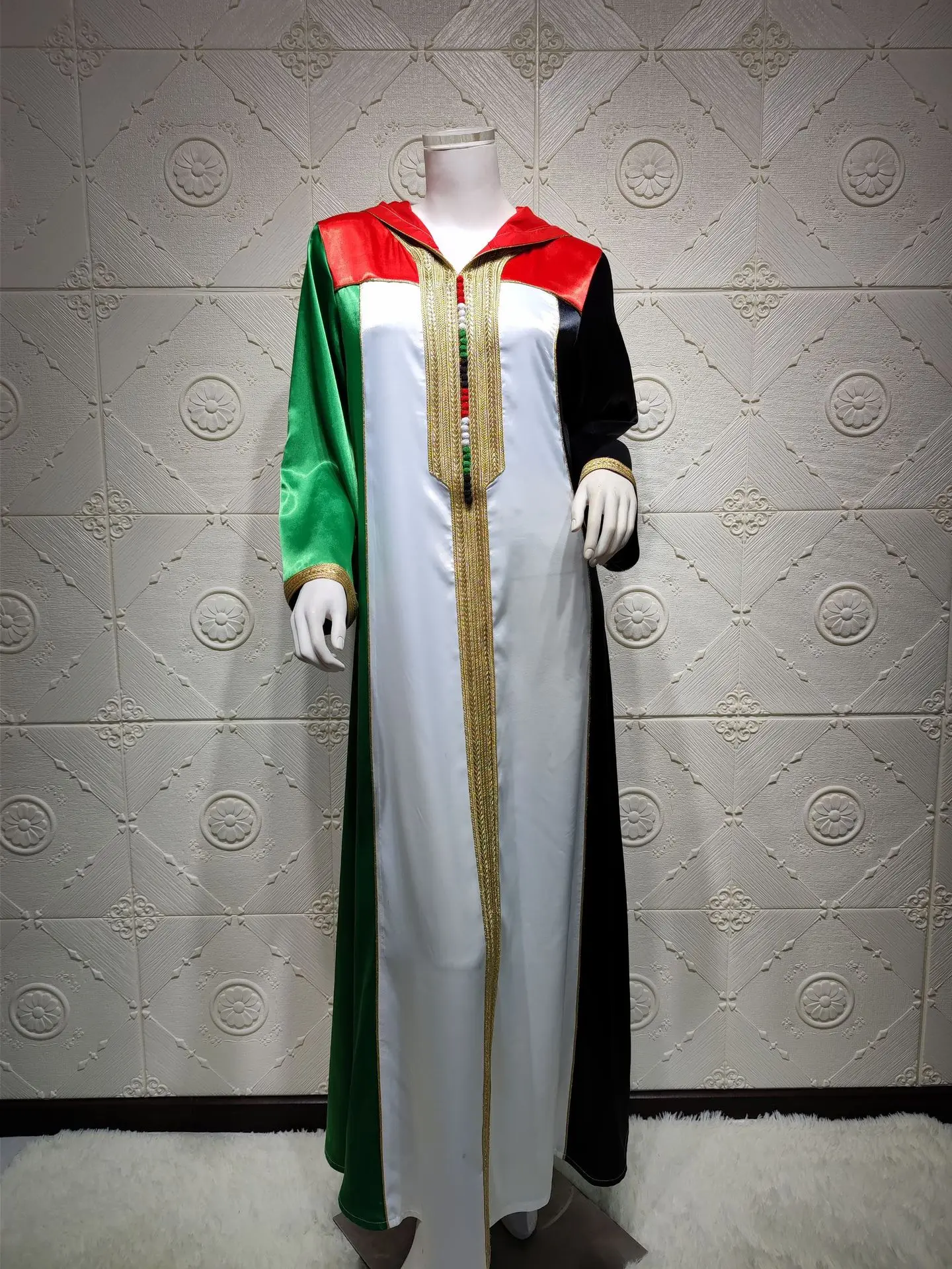 

Fashion Hooded Muslim Abaya Dress Dubai Arab Abaya Moroccan Kaftan Robe Arabic Dresses Turkey Islamic Clothing India Gown Femme