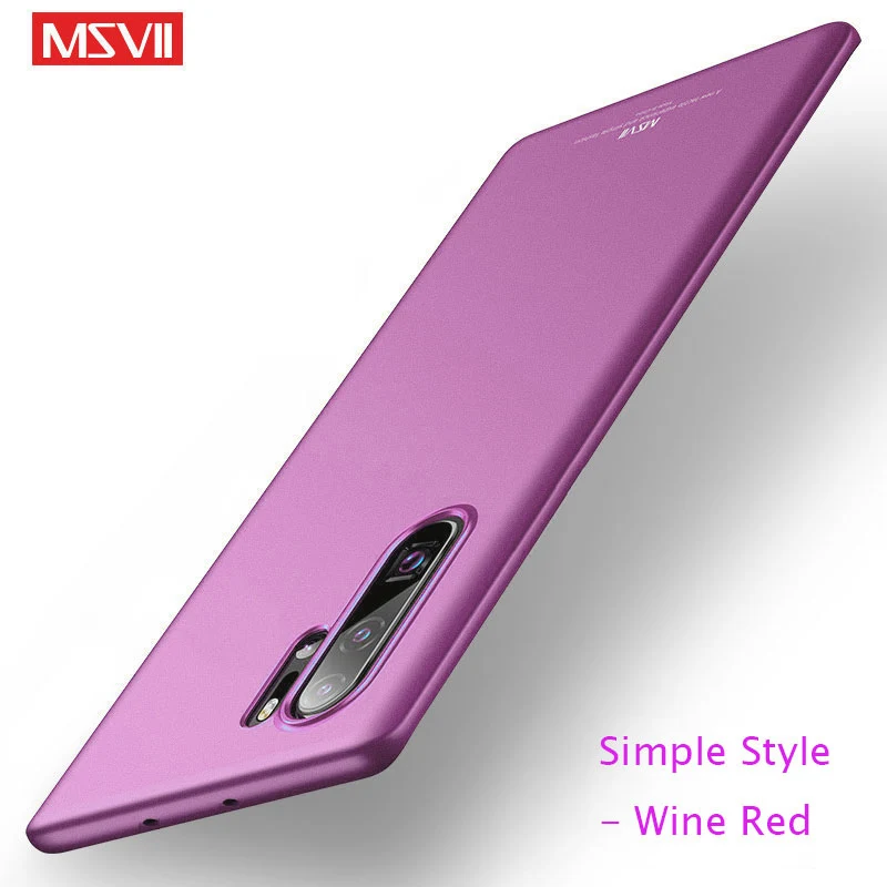 Фиолетовый Чехол для samsung Galaxy Note 10 Plus/Pro, чехол MSVII, кольцевая крышка для samsung Note 10, чехол, тонкая жесткая задняя крышка для Galaxy Note 10 - Цвет: Фиолетовый