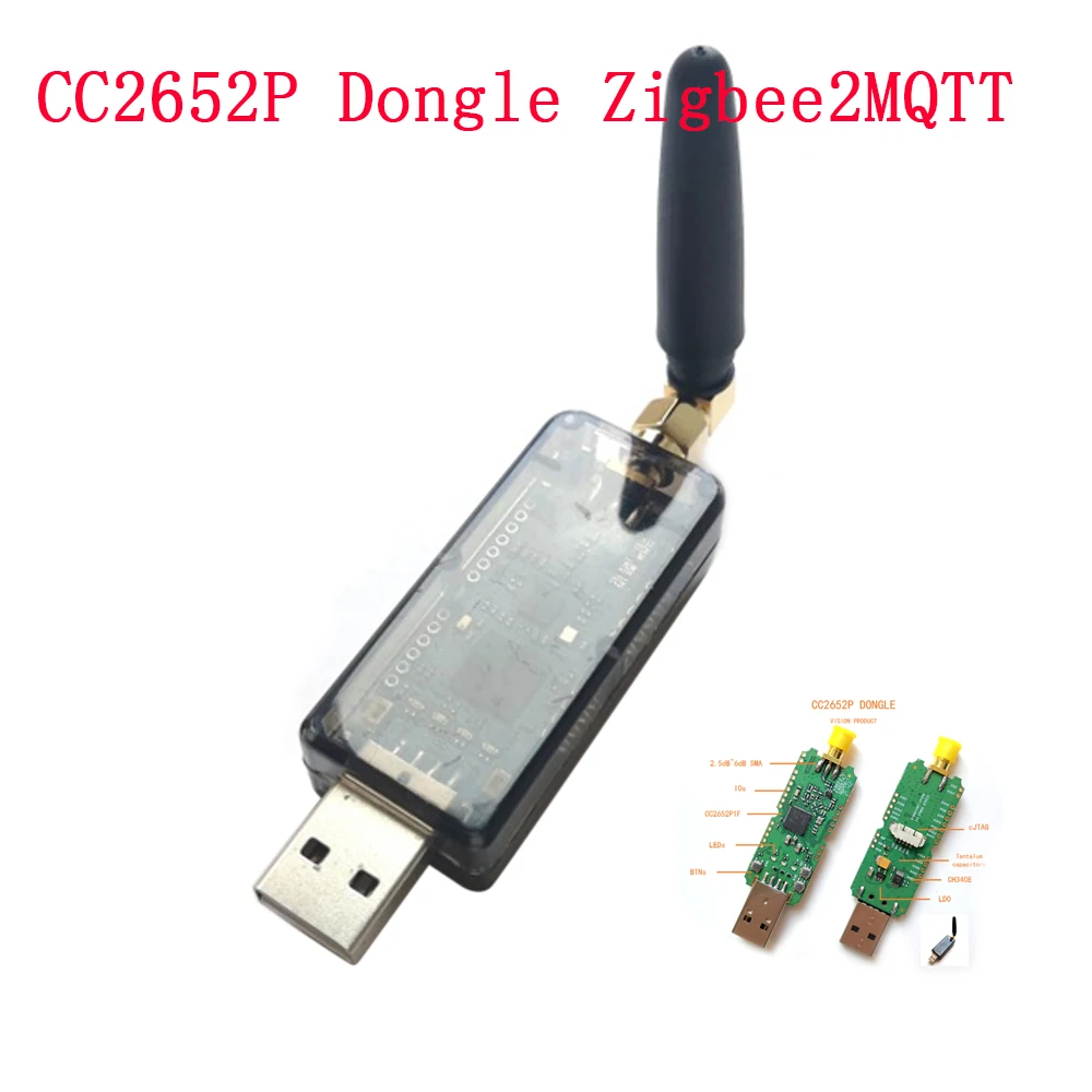 

Zigbee CC2652P Dongle Zigbee2MQTT ZHA Home Assistant BLE Tiny USB stick or dongle