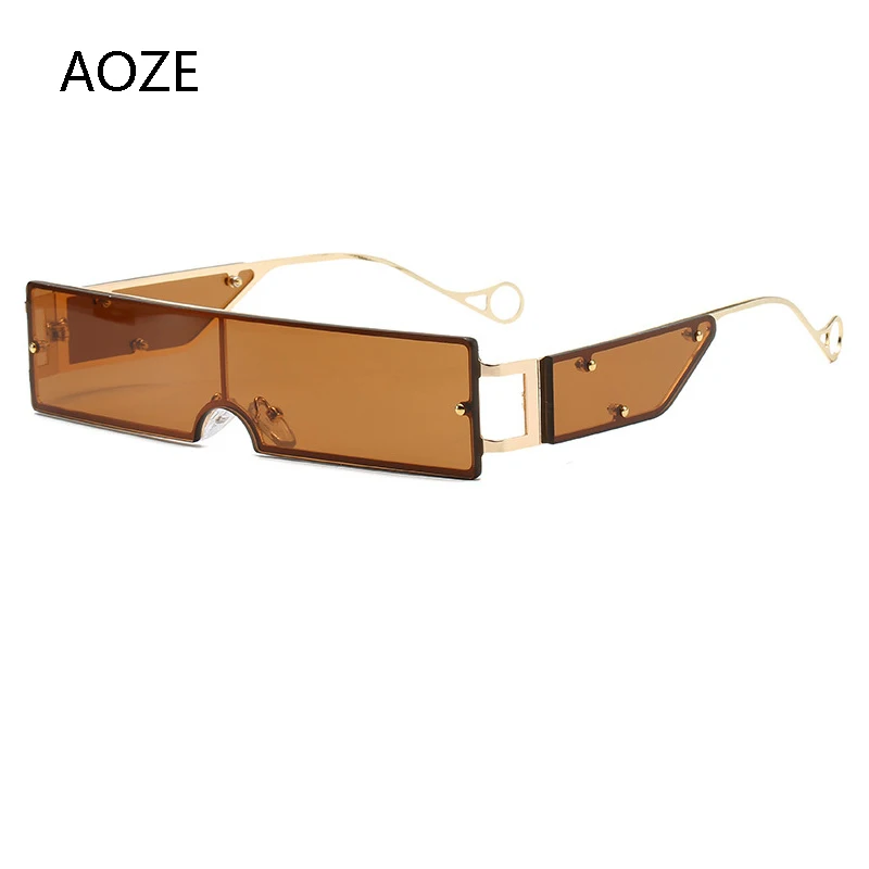 

Women Rectangle punk Sunglasses Fashion Brand Fashion Designer Black Red Light Lens For Sexy Female Retro UV400 Sunglass