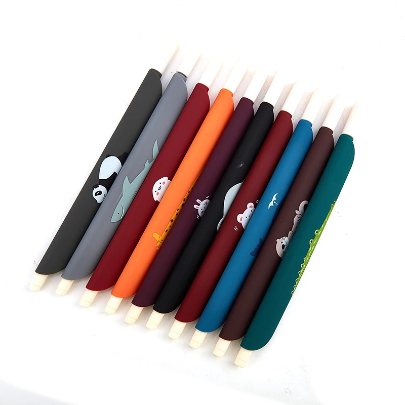 

1pcs Cute Colors Gel Pens 0.38mm Animal Kawaii Neutral Pen Journal Retro Pen School Supplies Office Writing Stationery