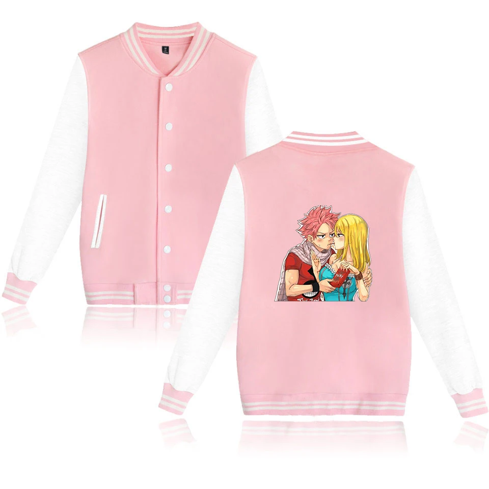 

FAIRY TAIL High Quality Popular Basic hip hop Casual Street Long Sleeve Baseball Jacket print cool Fashion Baseball Jackets
