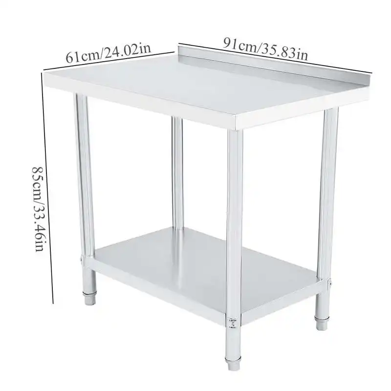 

Double Layer Stainless Steel Woodworking Benches Carpentry Platform Operating Table Work Station