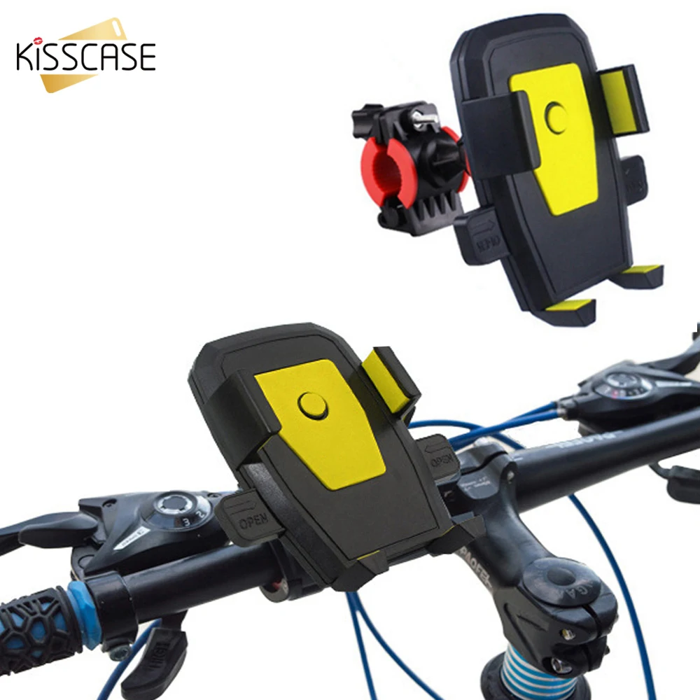KISSCASE Автоматическая блокировка велосипедный держатель для телефона 360 Вращение