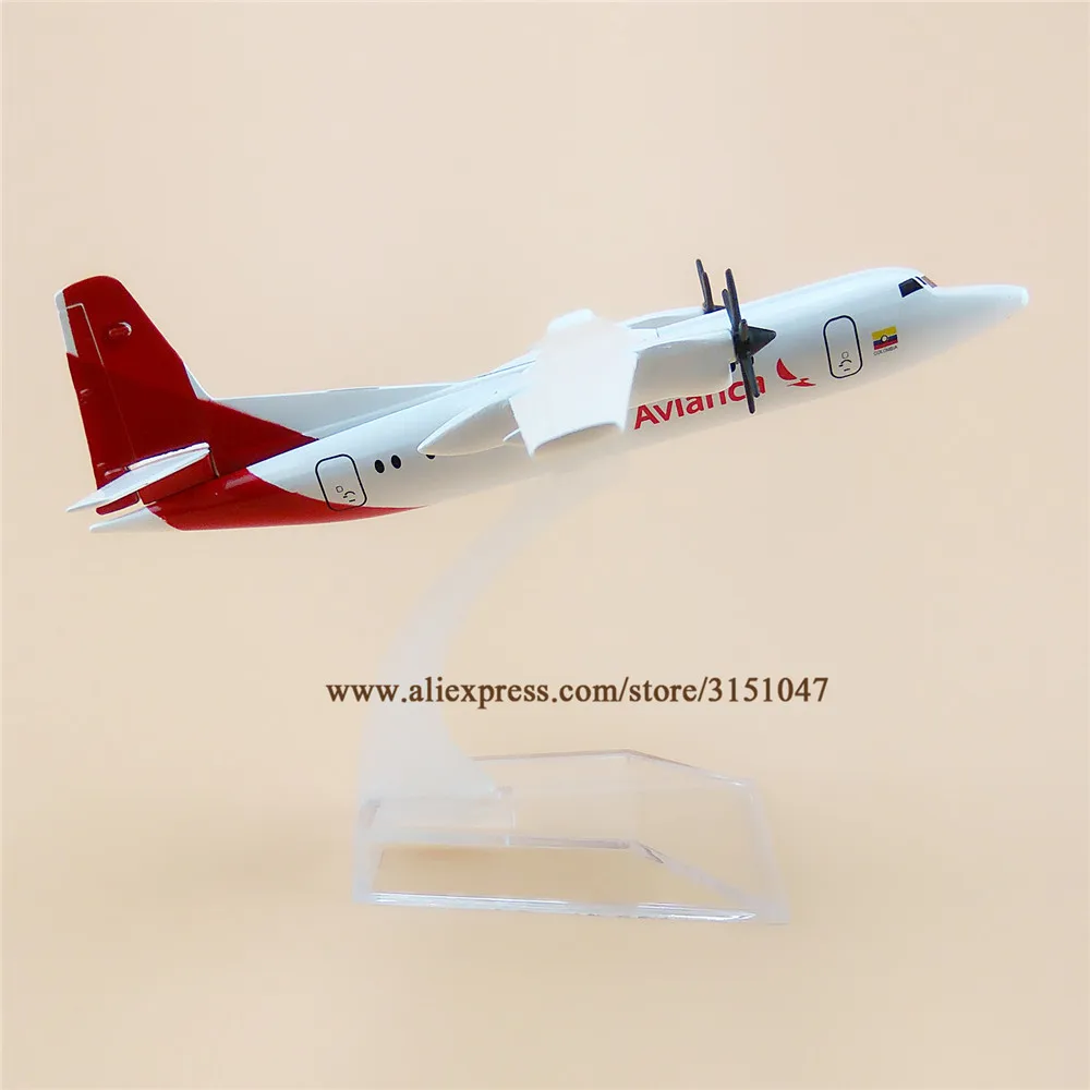 16 см Air White Colombia Avianca Fok Fokker 50 FOK Airlines металлический фотоаппарат|Статуэтки и