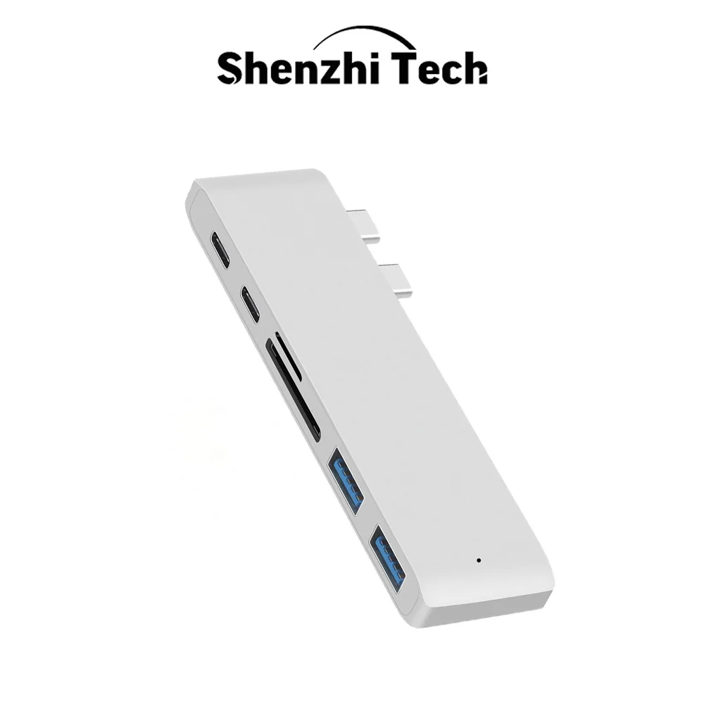 USB C концентратор с SD кардридером алюминиевый зарядный порт 3 0 конвертер для