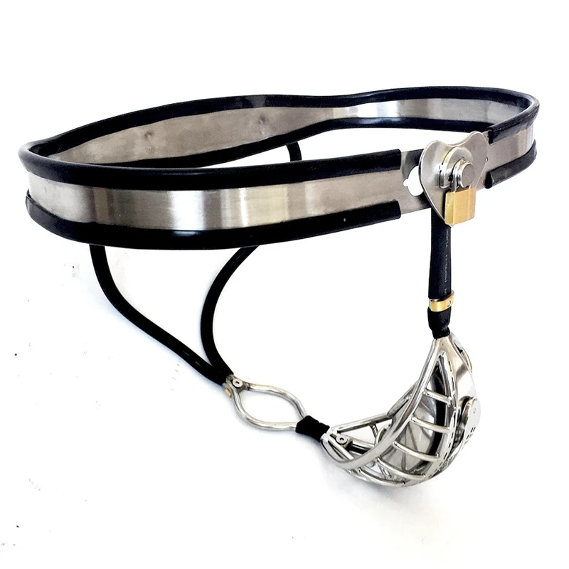 Мужской Пояс верности из нержавеющей стали клетки для пениса с замком клетка