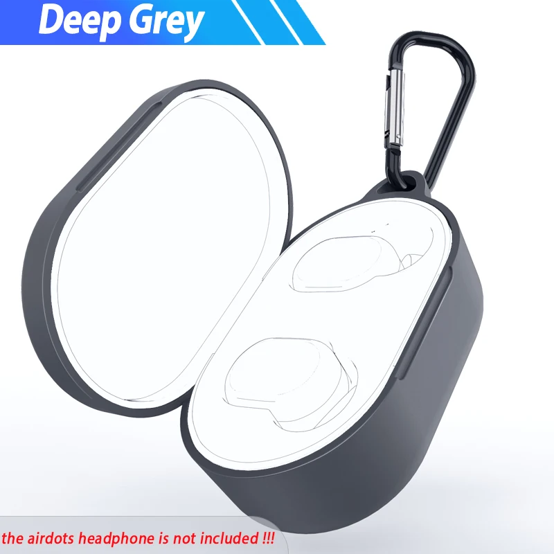 Grey Защитный чехол для Xiaomi mi Airdots Red mi Airdots Air Dots чехол силиконовый чехол s Box Funda чехол Airdot Air dot защита - Цвет: Grey