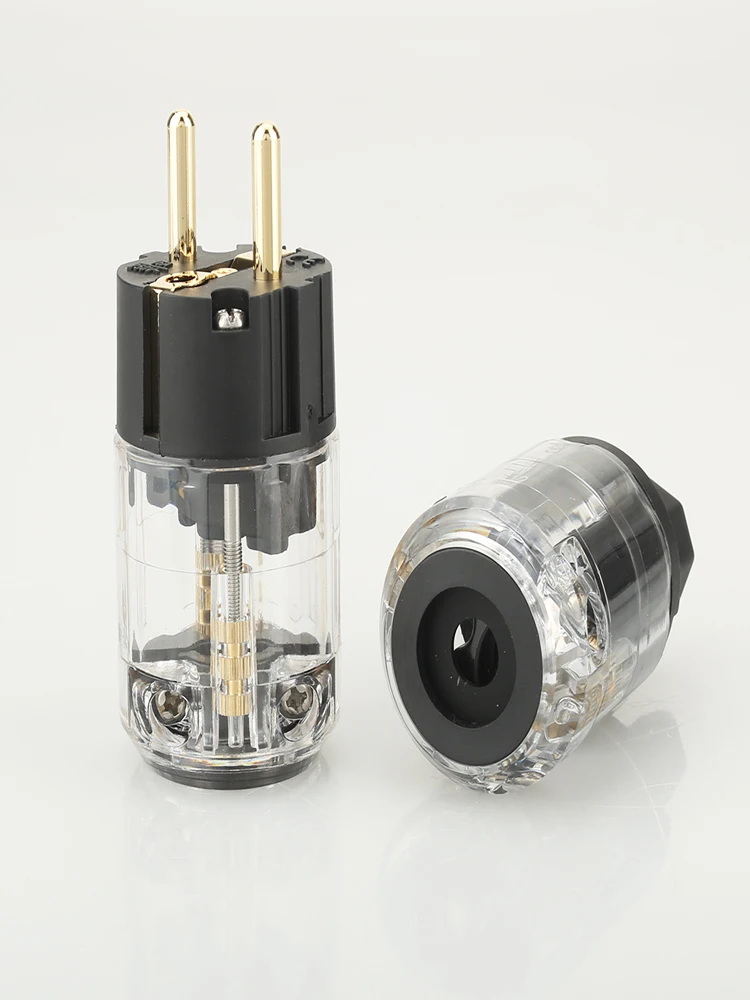 Одна пара позолоченный HiFi P-029E/C-029 ЕС стандартная вилка питания IEC разъем для аудио кабель питания