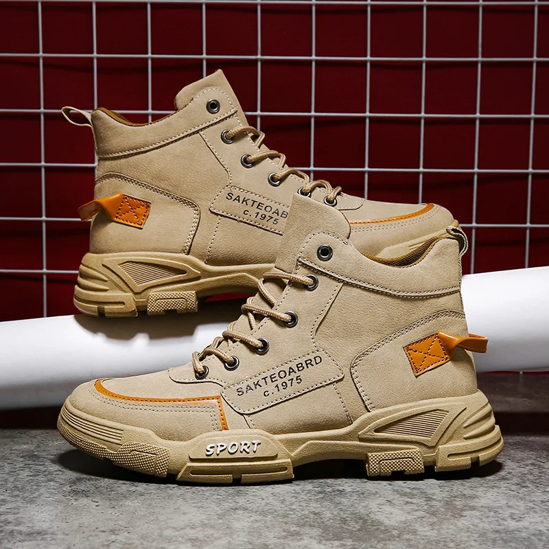 

Мужские высокие ботинки Martin в европейском стиле, новинка 2022, роскошные уличные ботинки для инструмента, повседневная мужская спортивная об...