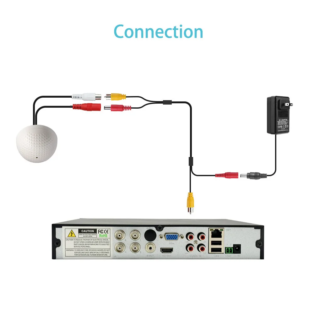 Мини CCTV Микрофон видеонаблюдения Аудио Вход широкий диапазон Камера звук