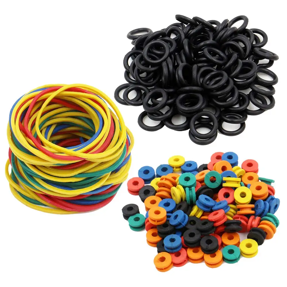 

100pcs Tattoo Rubber Bands, 100pcs Tattoo O-rings and 100pcs Tattoo Grommets for Tattoo Machines, Tattoo Supplies and Tattoo