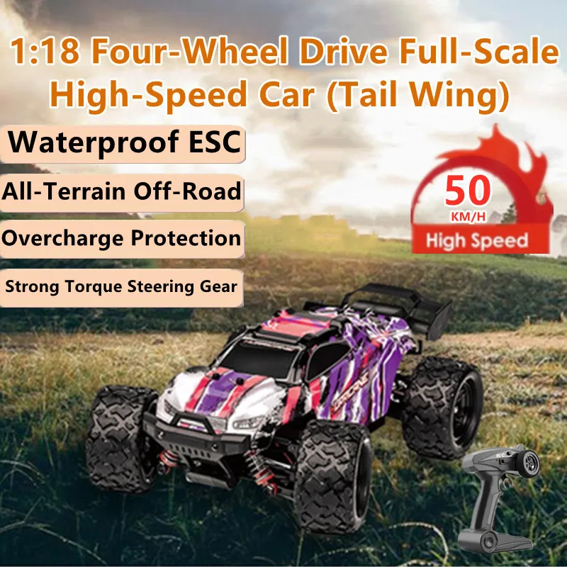 

High-Speed Off-Road All-Terrain Remote Control Bigfoot Car 50KM/H Waterproof ESC Independent Suspension Shock Absorber RC Buggy