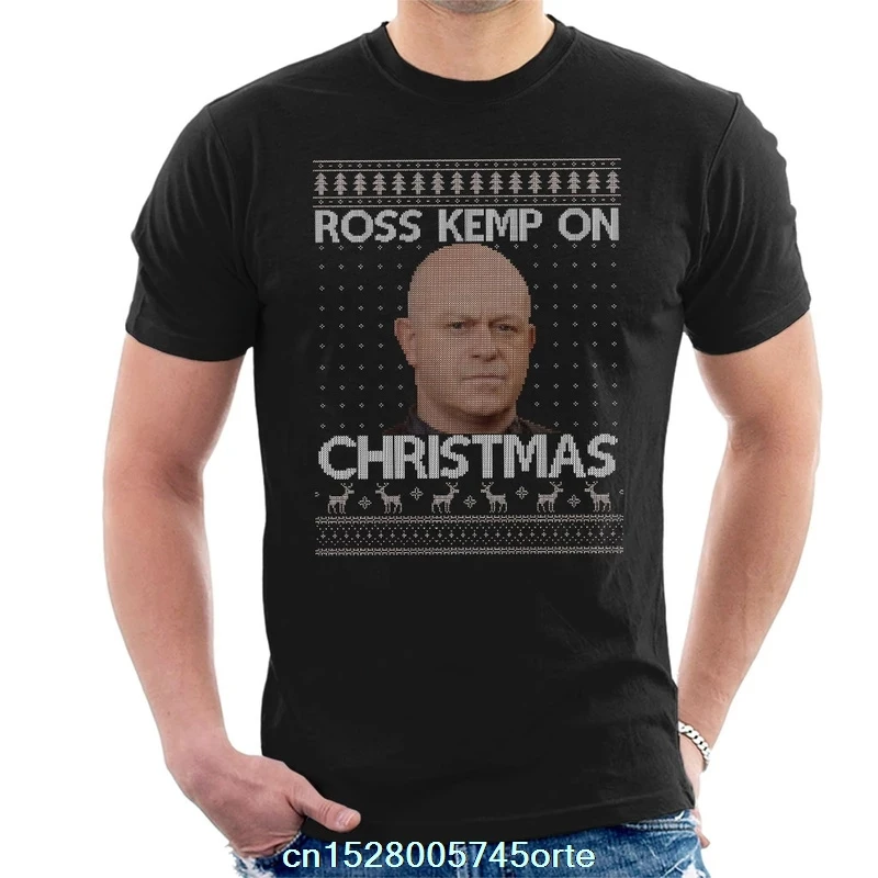 Ross Kemp на рождественский Трикотаж Мужская футболка|Мужские футболки| |