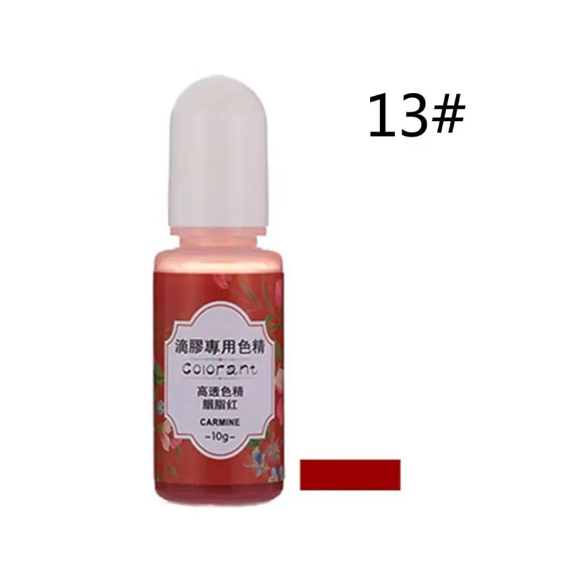 

13 Colors Epoxy UV Resin Coloring Dye Liquid Epoxy Pigment Resin Colorant Fading Resistance10ml Translucent 517F