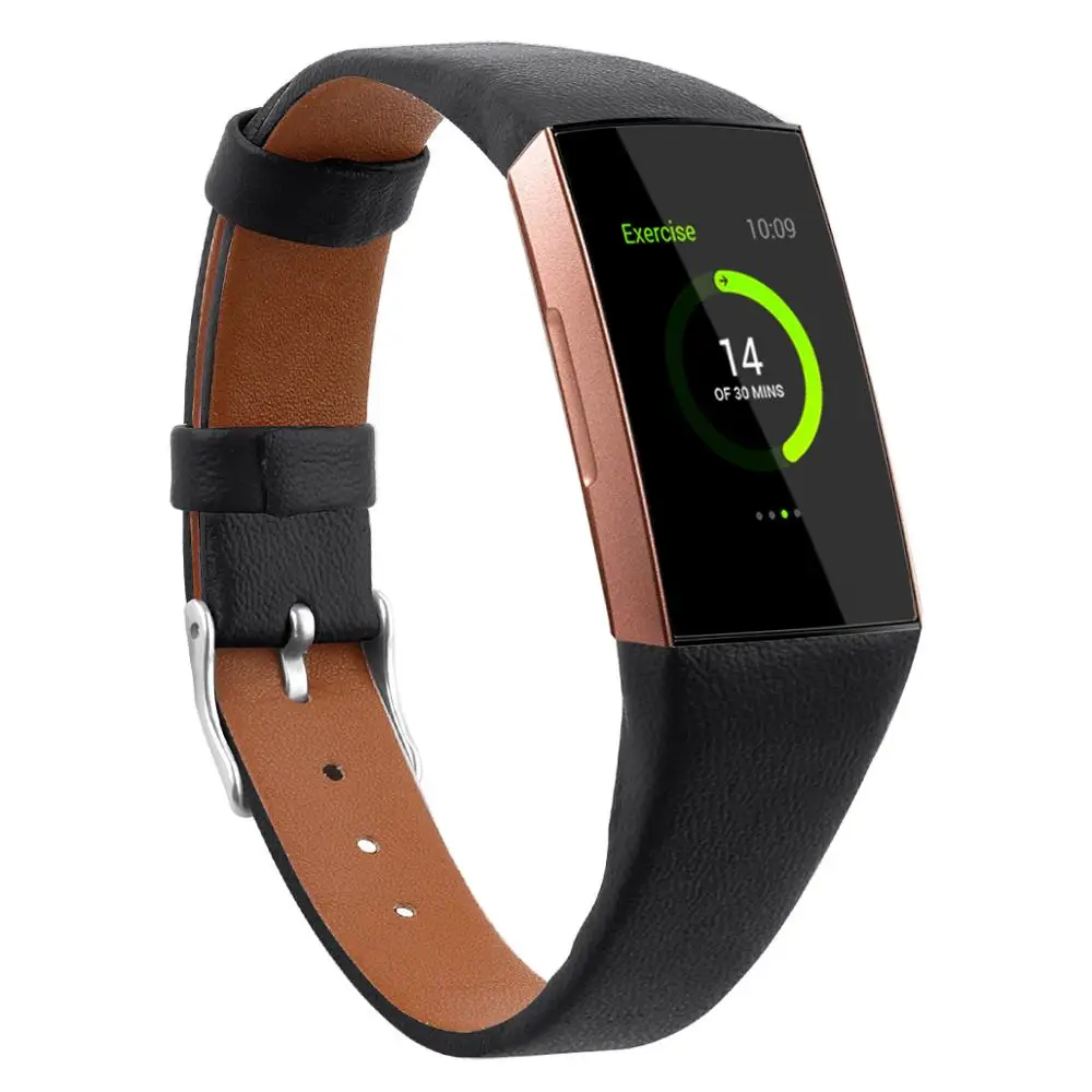Ремешок из натуральной кожи L/S для Fitbit Charge 4 Band сменный Браслет смарт браслета