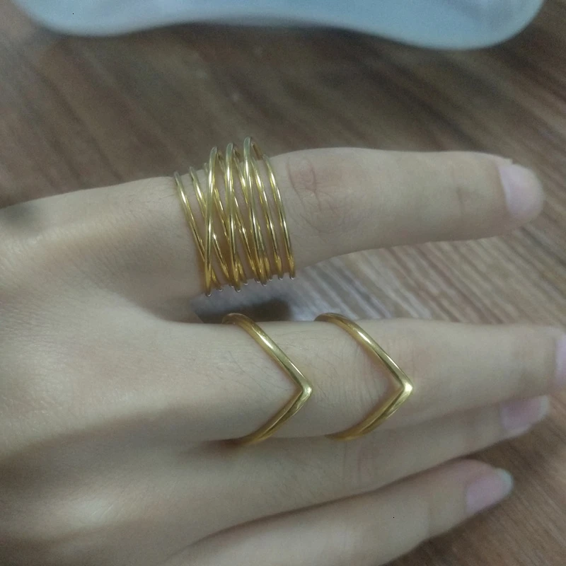 Женское вечерние ЦО с V образным вырезом из нержавеющей стали|Кольца| |