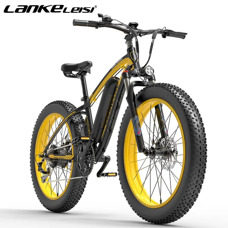 

2021 New Upgrade LANKELEISI Mountain Electric Bicycle 48V1000W Men 4.0 Fat Tire Electric Bicycle Off-Road POWER ELECTR BIKE