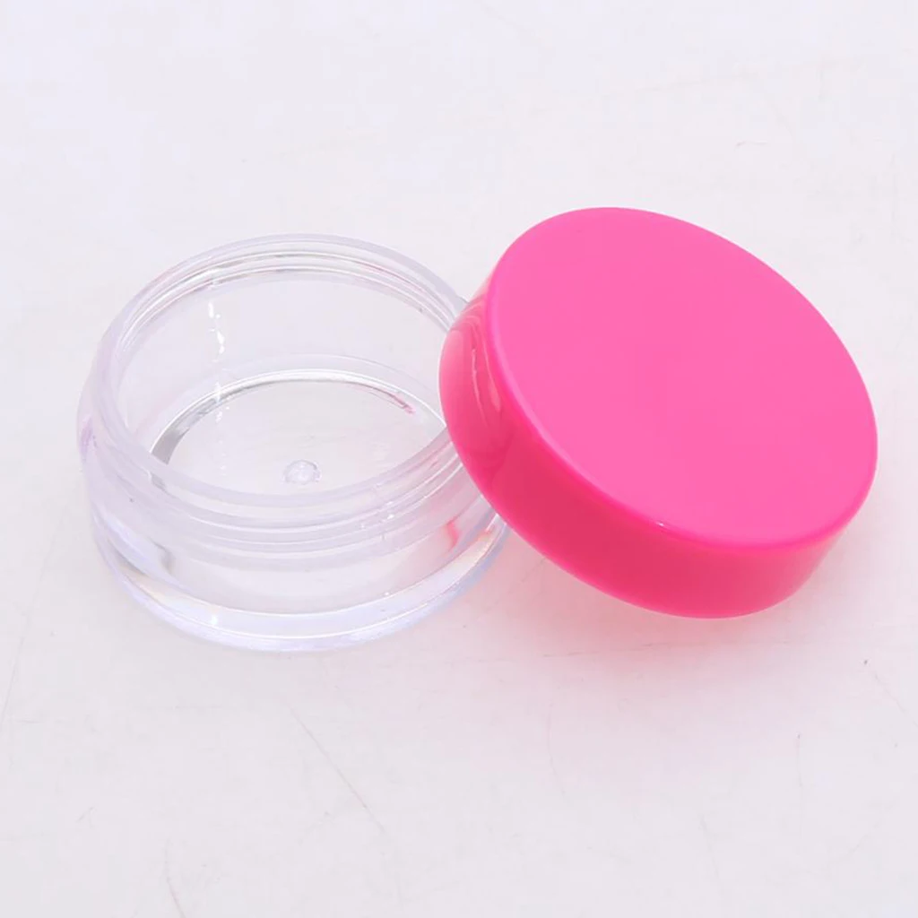 

10x 10g Clear Plastic Cosmetic Art Craft Storage Containers Jars Pots