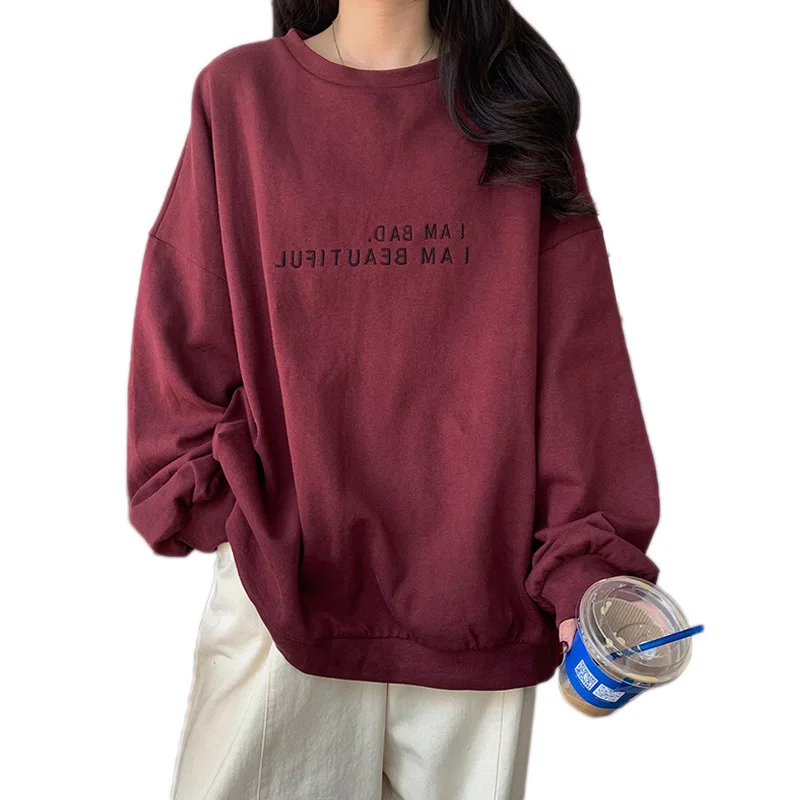 

Sweater women's autumn hoodless thin online celebrity 2021 new Korean wave students loose tops women's clothing