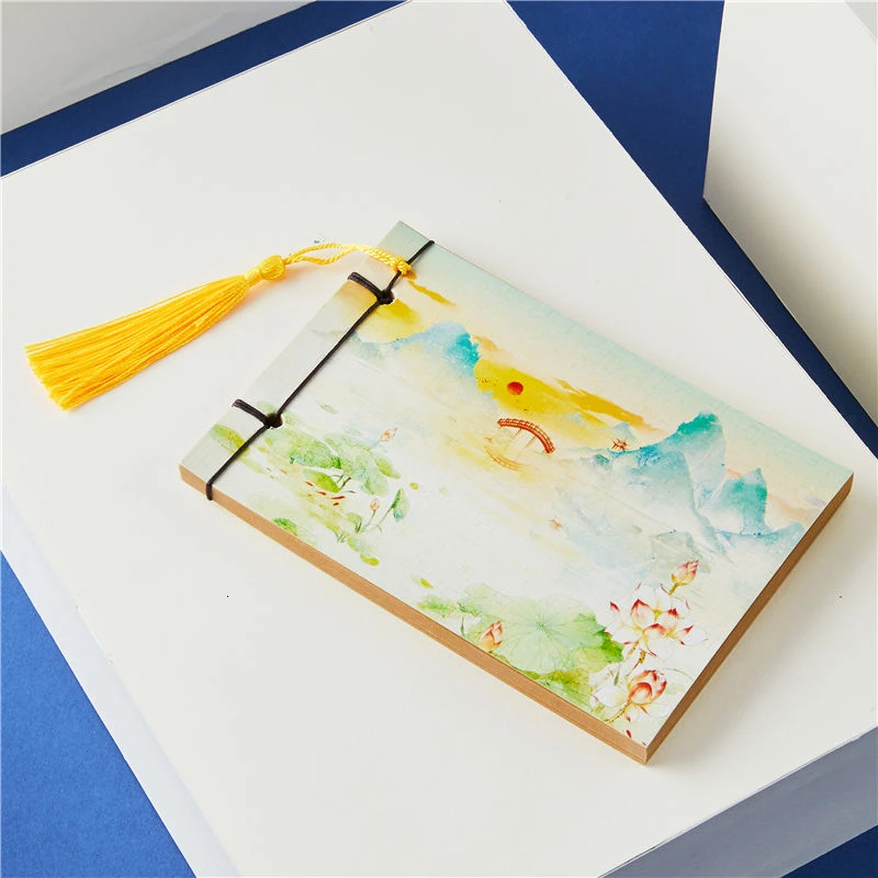 Bullet Journal записная книжка еженедельник канцелярский магазин школьный китайский стиль с кисточками ретро Блокнот ручной работы 016007 - Цвет: 7