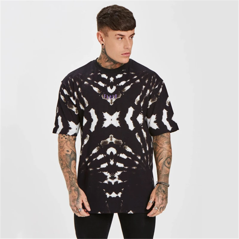 Мужская футболка с коротким рукавом быстросохнущая дышащая в стиле хип хоп