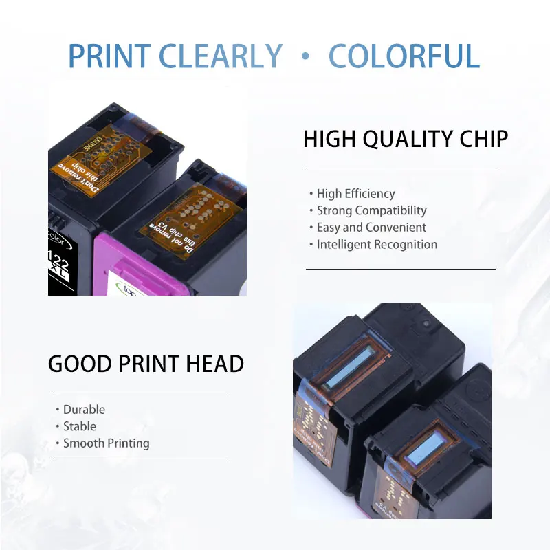 Topcolor Восстановленный чернильный картридж 123XL заменяет для принтера HP 123 XL Deskjet 1110