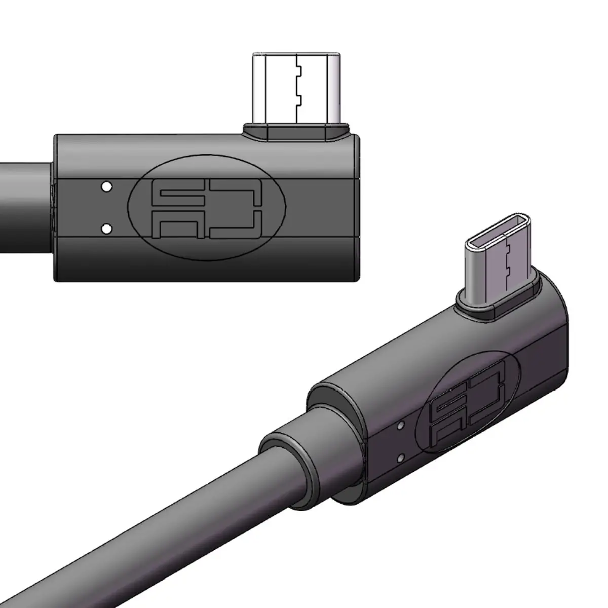 Cablecc подходит для Oculus Link VR USB 3.0 Type-C левый правый угловой тип в стандартный 3 1