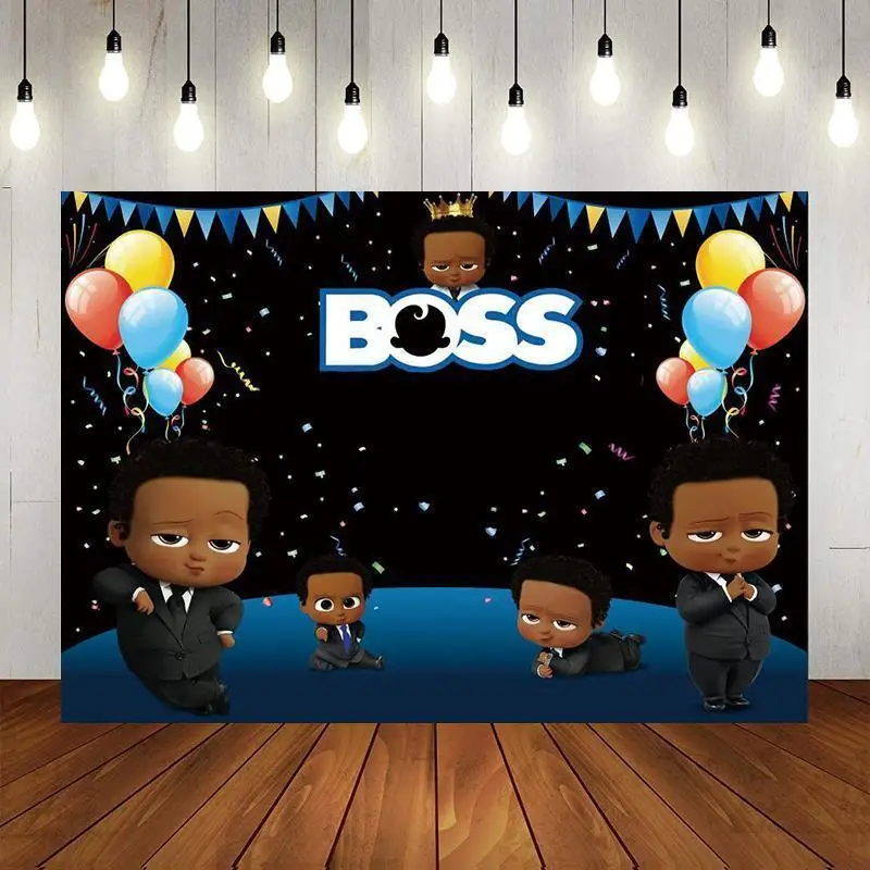 

Фон для студийной фотосъемки с изображением босса в костюме