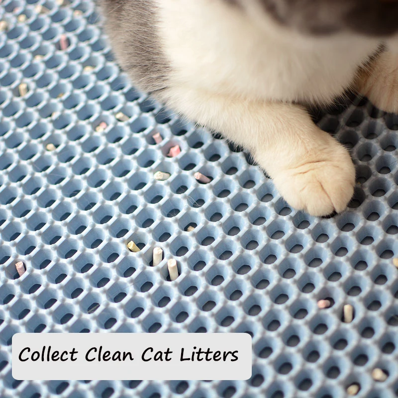 Двухслойный коврик для кошачьих туалетов складной нескользящий