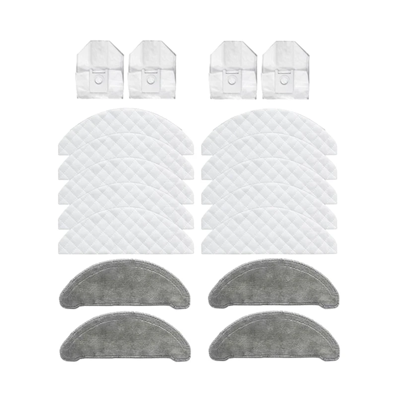 

18 шт., мешки для пыли, пригодные для переработки швабры, одноразовые салфетки, детали, аксессуары для робота-уборщика ROIDMI EVE Plus