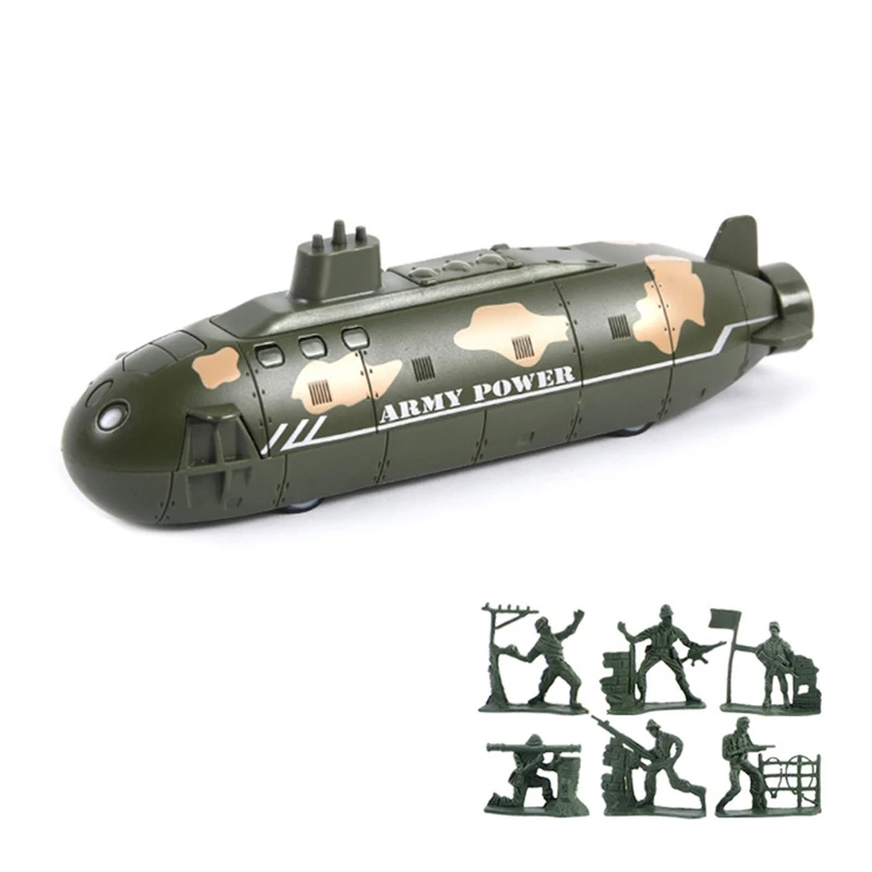 

Transport Vehicle Armored Cars Model Flexible Submarine Helicopter Toys Unique Die-cast Military for Toddlers Kids 1:52