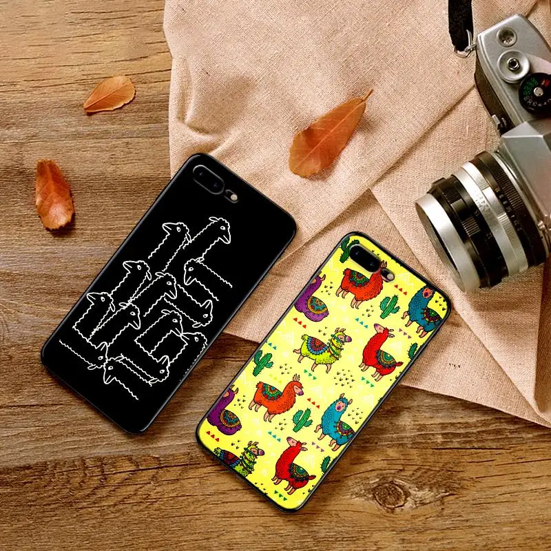 Мягкий силиконовый чехол для телефона с милой ламой и альпакой iPhone XR TPU 5 5SE 6 6S 7 Plus