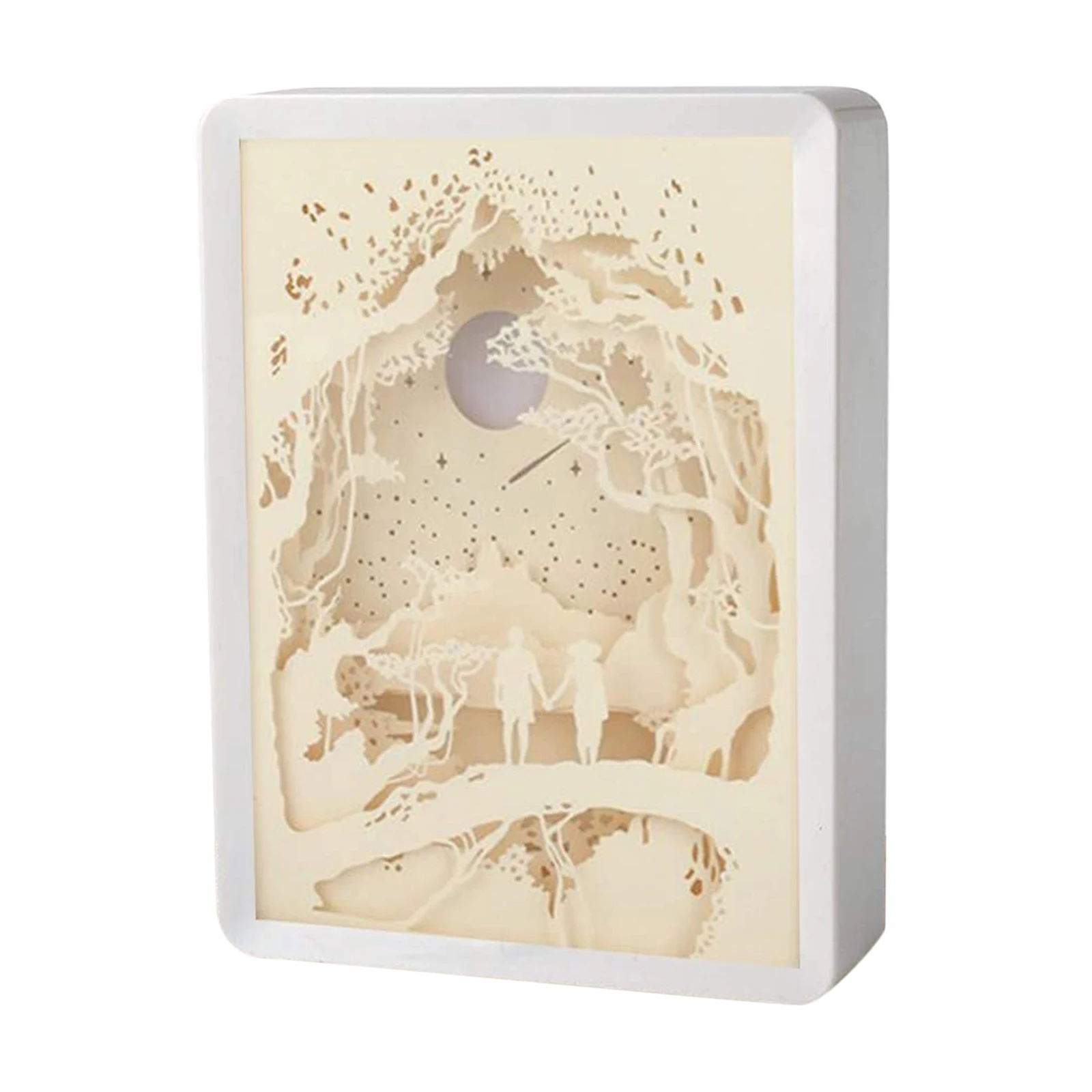

Papercut Night Light Shadow Box Paper Sculptures Table Lamp LED Decorative Light Desktop Lamp Valentine's Day Gift