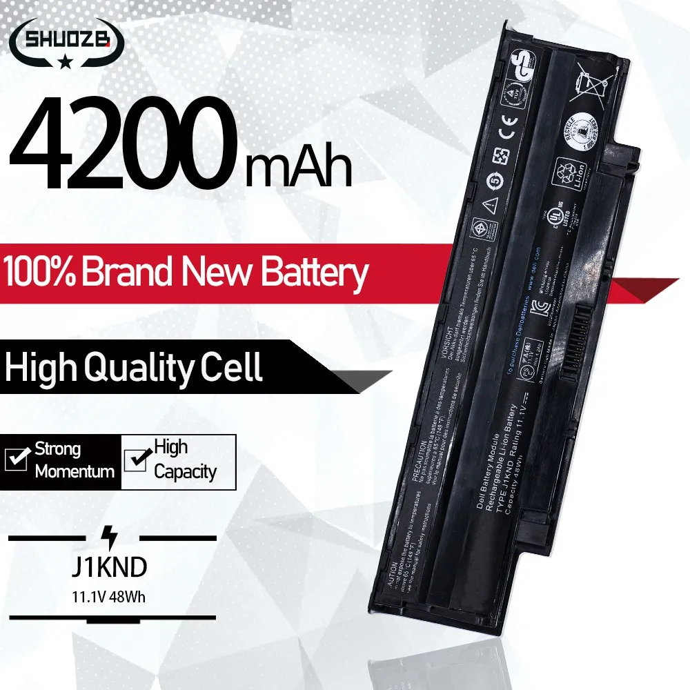 

Laptop Battery For Dell Inspiron M501R M511R N7110 M5030 N4010 N3010 N3110 N4050 N4110 N5010 N5020 N5110 N7010D J1KND 48Wh 11.1V
