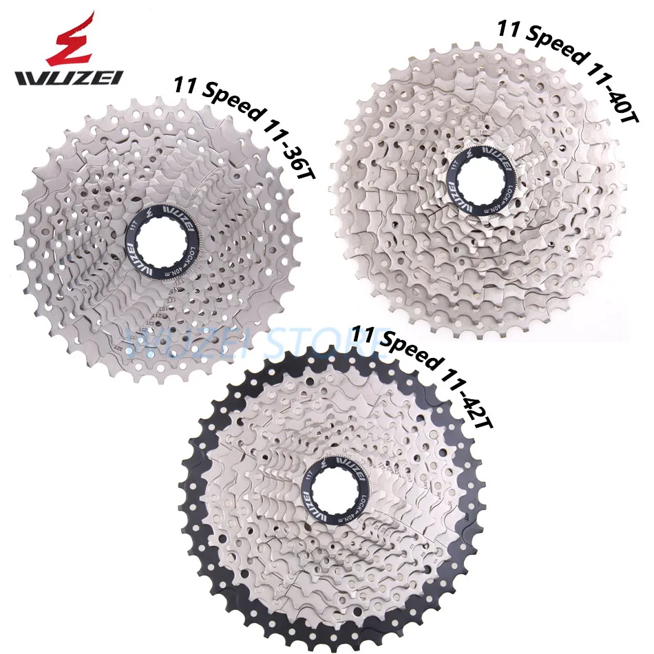 WUZEI MTB кассета 8S/9S/10S/11/12 Скорость 32/36/40/42/46/50/52T Сталь звездочки горный велосипедный