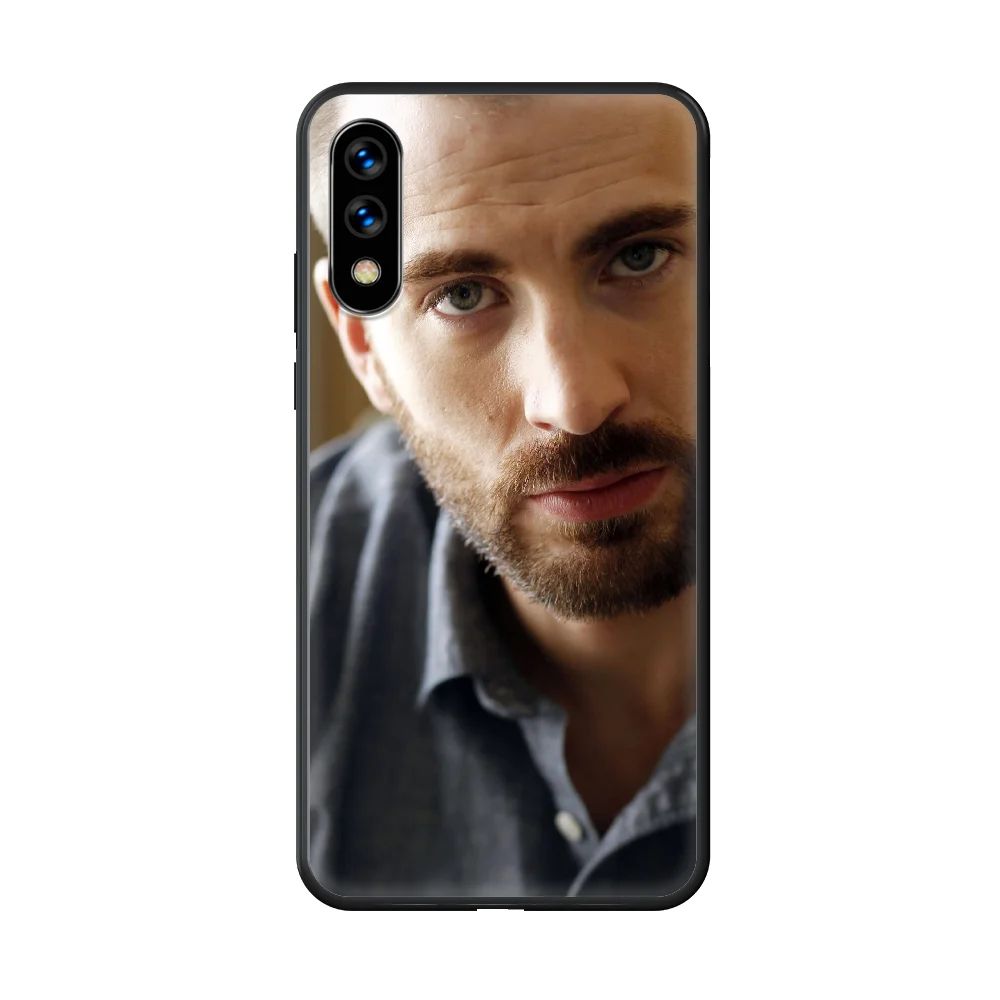 

Chris Evans Handsome guy Celebrity Phone Case hull For huawei honor 7 8 9 10 20 A S X Lite Pro black cell cover art funda