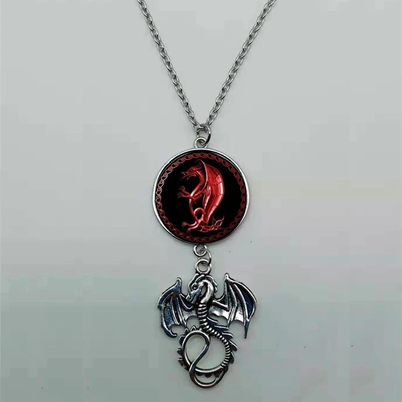 Ожерелье из светящегося черного дракона в стиле стимпанк ожерелье с круглым