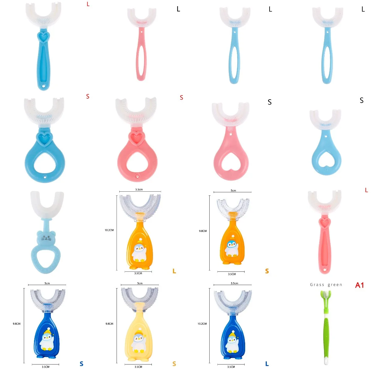 

1pc U-shaped Baby Toothbrush Children's Teeth Oral Care Cleaning Brush Soft Silicone Teethers Baby Toothbrush New Born Baby Item