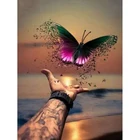 DIY Diamond Painting Full square or round,Diamond Embroidery Paint by Numbers butterfly hand,handmade home decor gifts WG1249